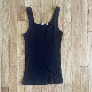Kotn Square Neck Black Tank, XS